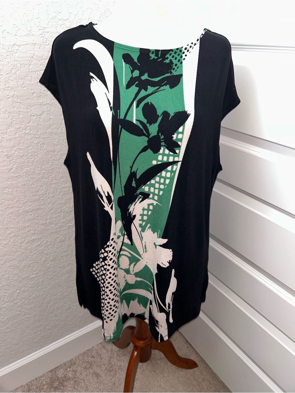 Chico’s Travelers Floral Print Sleeveless Tunic Blouse Shirt Top Chicos